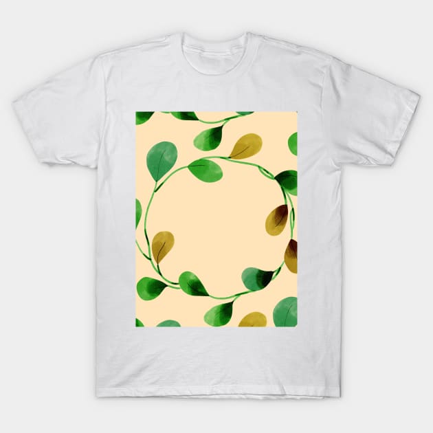 Boho leaf pattern T-Shirt by Word and Saying